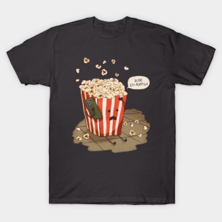 PopCorn - Dude Im Poppin | Cartoon Movie Snack | Cinema Theater T-Shirt